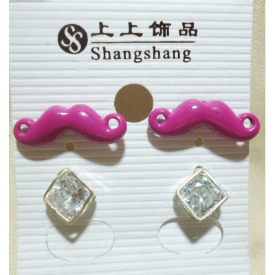 AS2160 - Anting-Anting 1 Set Italy Moustache Purple